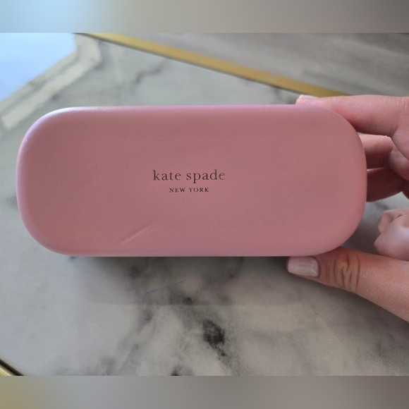 Kate Spade Pink Glasses Case Leather - Picture 1 of 4